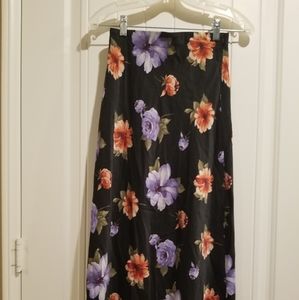 Flower print skirt